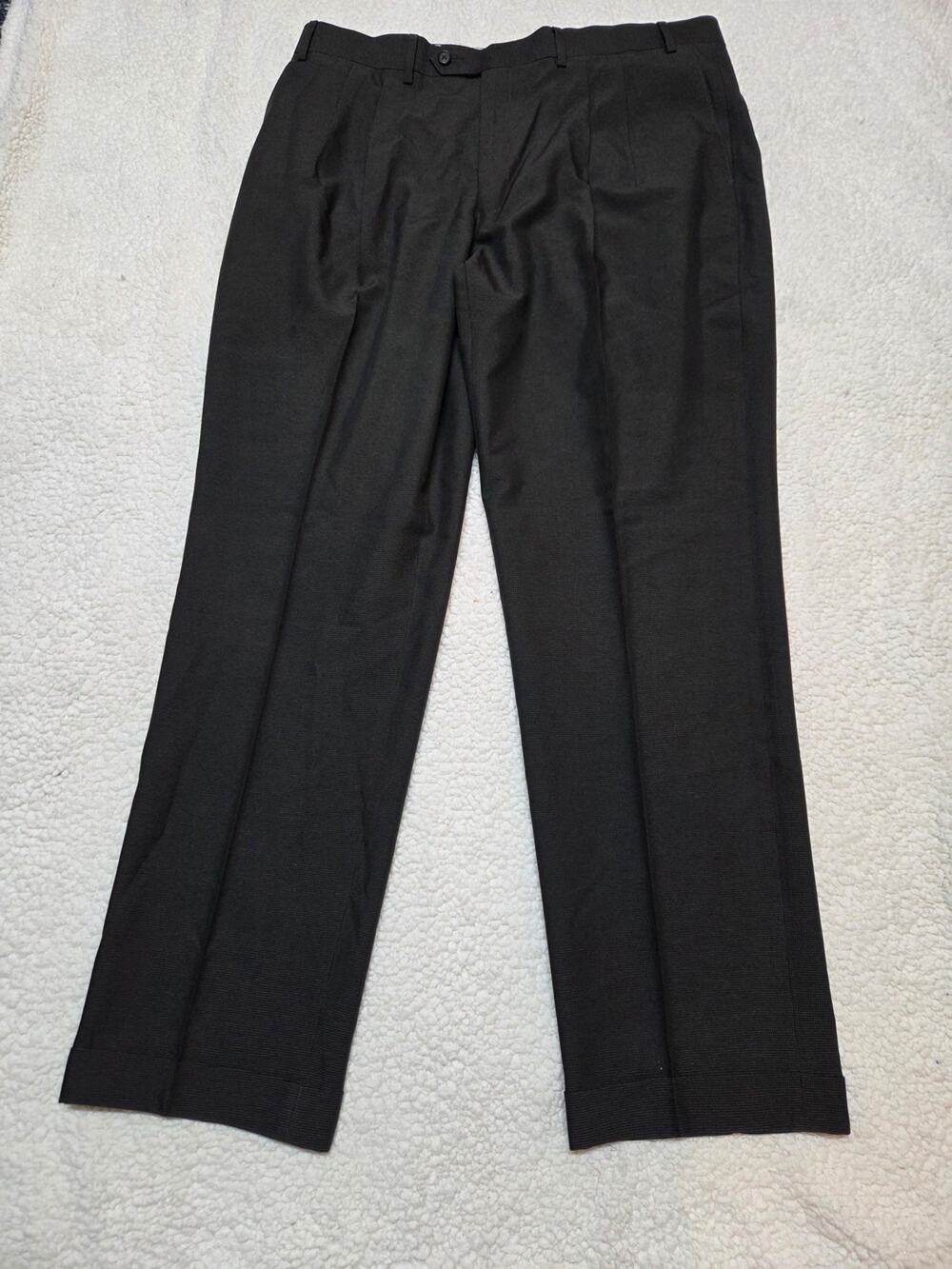 Ralph Lauren Black Pleated Dress Trousers 38x32